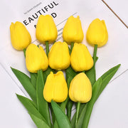 Elegant Tulip Bliss: 10-Piece Artificial Tulip Bouquet for Wedding & Home Decor