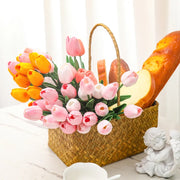 Elegant Tulip Bliss: 10-Piece Artificial Tulip Bouquet for Wedding & Home Decor