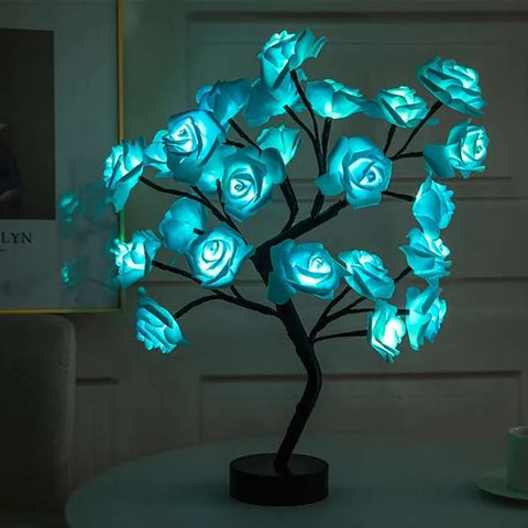 24-LED Rose Tree USB Table Lamp - Perfect for Home Décor, Parties, Weddings, and Gifts