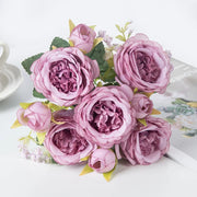 Artificial Flowers Fake Silk Peonies: Versatile White Flowers for Home & Events