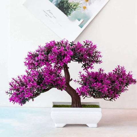 Artificial Bonsai Garden - Lifelike Plants & Flowers for Home, Office, and Hotel Decor