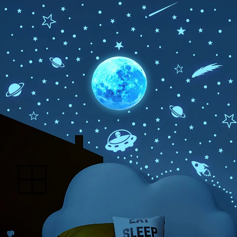 Celestial Meteor Shower Wall Stickers - Transform Your Room into a Starry Oasis