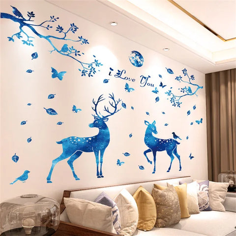 DIY Self-adhesive Wall Stickers - Transform Your Living Room with Flowers and Butterflies