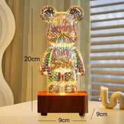 LED 3D Firework Night Light & USB Projector Lamp - Color-Changing Ambiance for Children's Room & Bedroom Decor