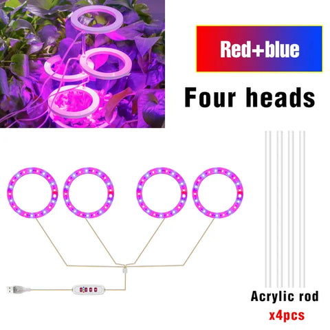 USB-Powered Full Spectrum LED Phytolamp for Indoor Hydroponics & Seed Cultivation