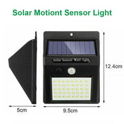 100-LED Wireless Solar-Powered Motion Sensor Wall Light
