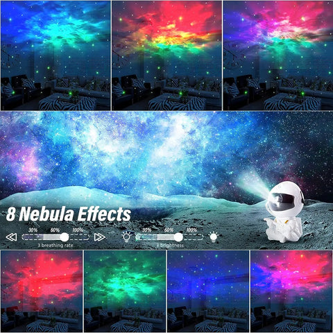 Astronaut Star Projector & Nebula Night Light - Perfect Bedroom Decor & Kids Gift